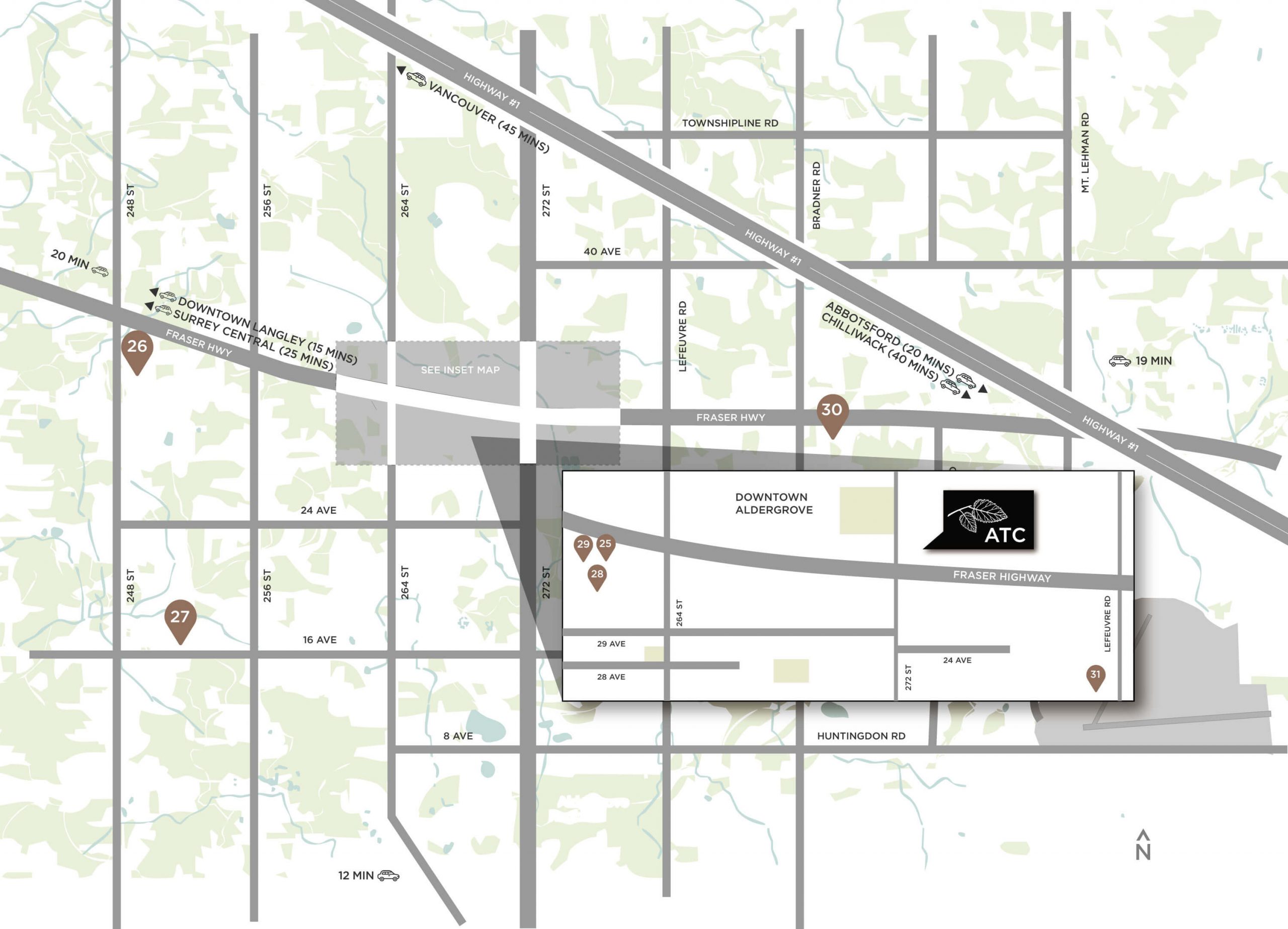 Map of shopping malls