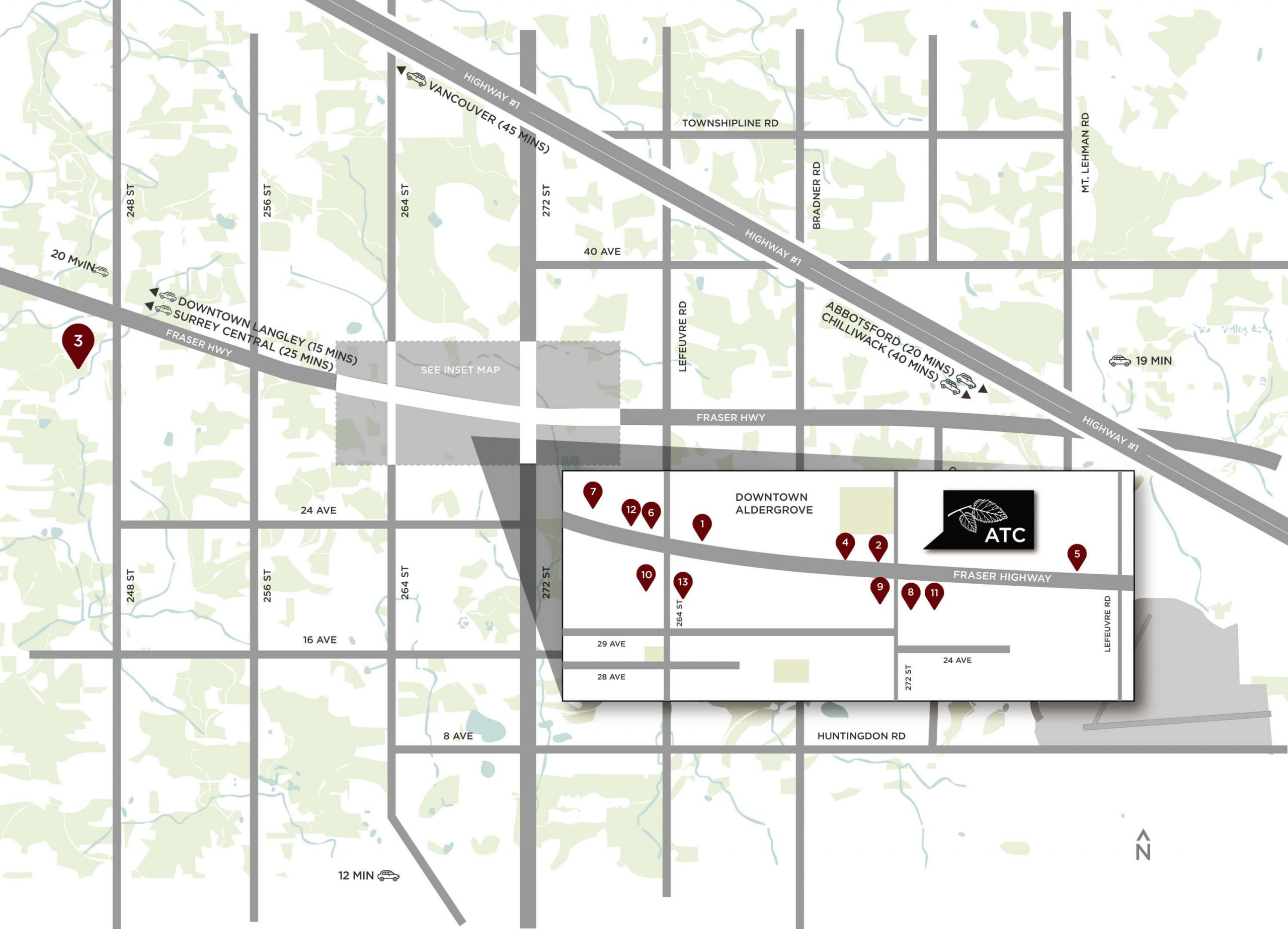 Map of restaurants