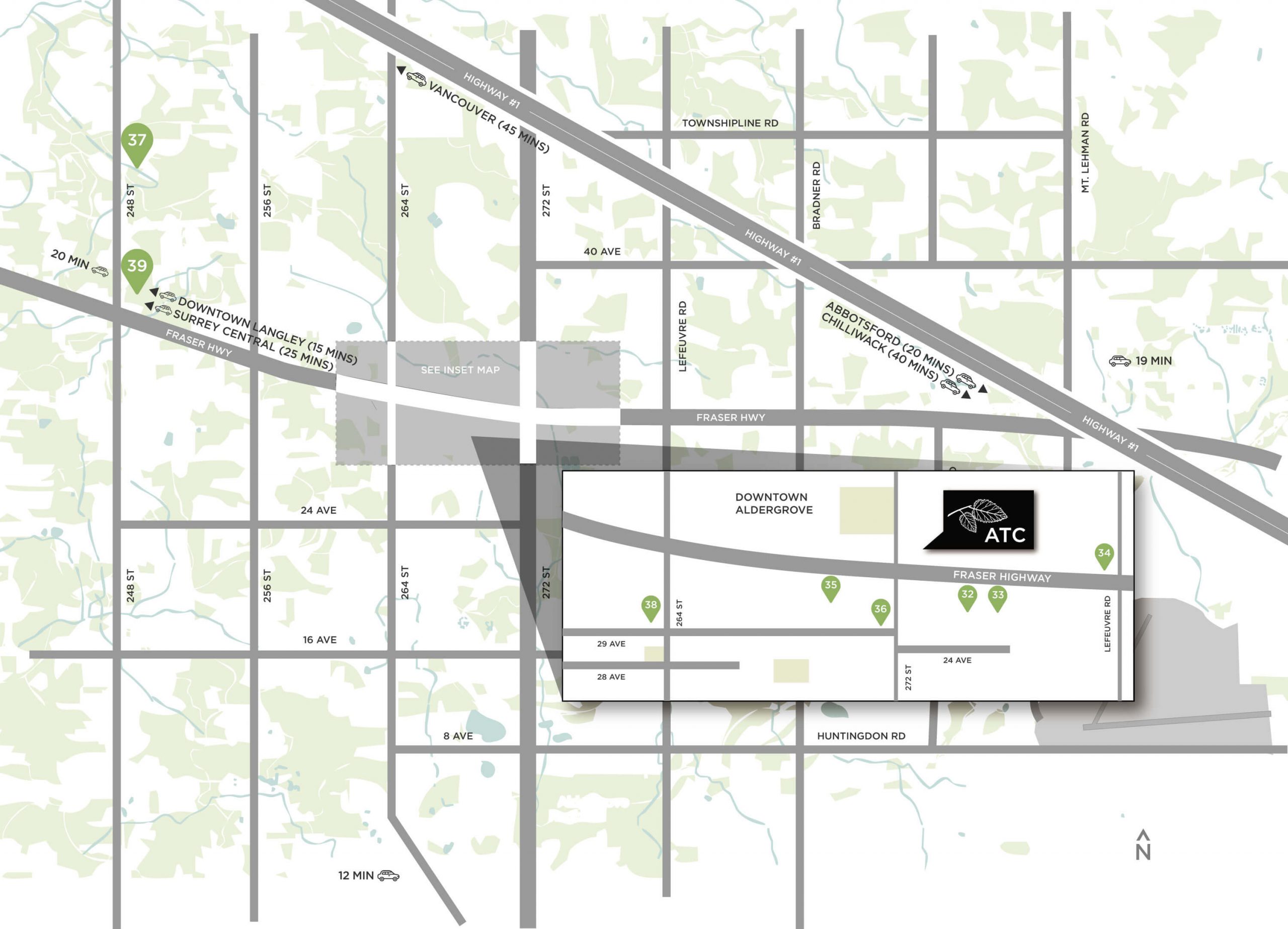 Map of grocery stores