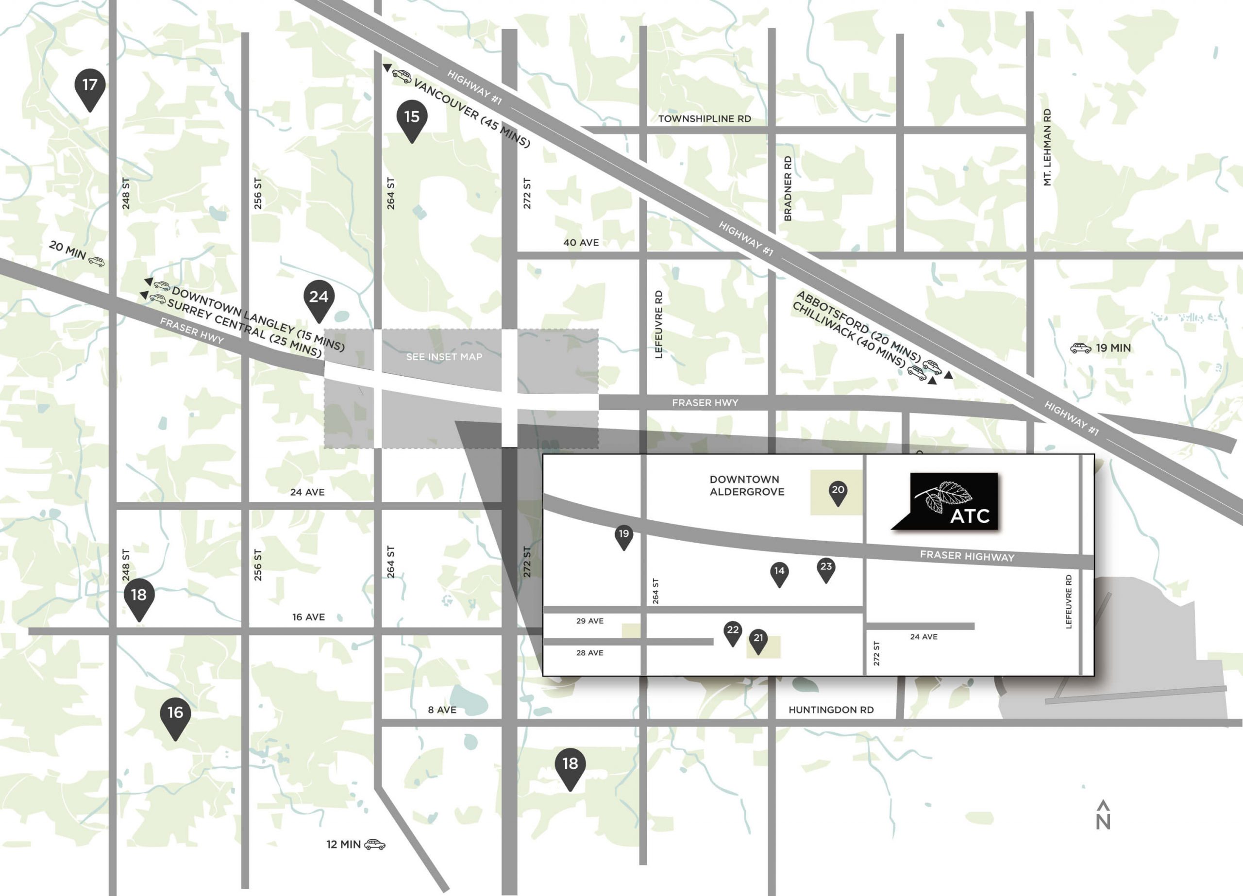 Map of entertainment facilities